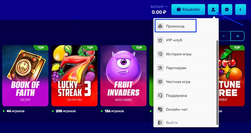 Раздел для ввода бонусных комбинаций